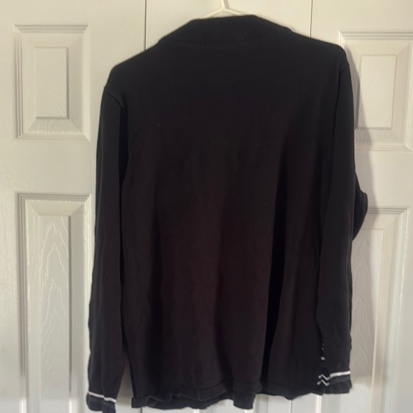 Alia Black and White Geometric Knit Sweater - Picture 2 of 4